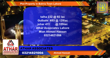 Residential Plot for Sale in Bahria Town, Lahore - (BP-54544)