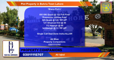 Residential Plot for Sale in Bahria Town, Lahore - (BP-54553)