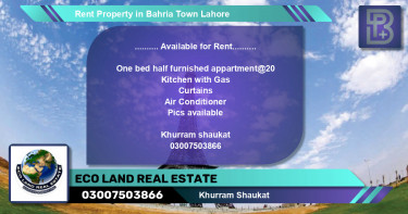 Residential Property for Rent in Bahria Town, Lahore - (BP-54595)