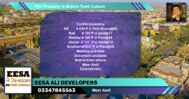 Residential Plot for Sale in Bahria Town, Lahore - (BP-55101)