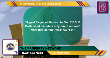 Residential Plot for Sale in Bahria Town, Lahore - (BP-55143)