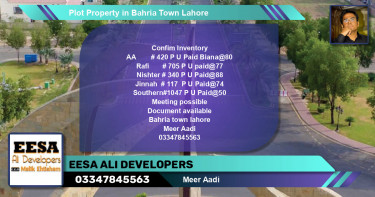Residential Plot for Sale in Bahria Town, Lahore - (BP-55152)