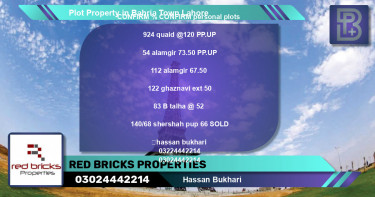 Residential Plot for Sale in Bahria Town, Lahore - (BP-55178)