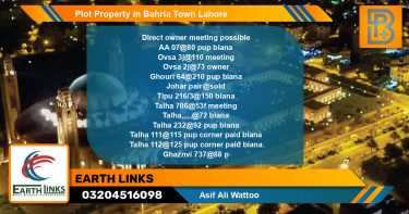 Residential Plot for Sale in Bahria Town, Lahore - (BP-55184)