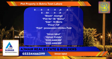 Residential Plot for Sale in Bahria Town, Lahore - (BP-55203)