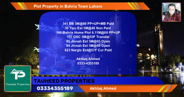 Residential Plot for Sale in Bahria Town, Lahore - (BP-55257)