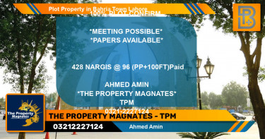 Residential Plot for Sale in Bahria Town, Lahore - (BP-55263)