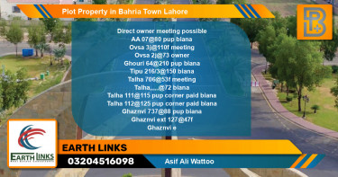 Residential Plot for Sale in Bahria Town, Lahore - (BP-55265)