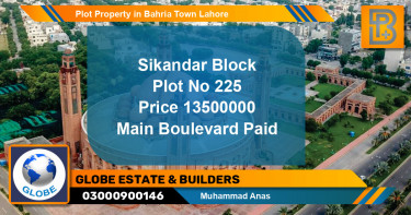 Residential Plot for Sale in Bahria Town, Lahore - (BP-55278)