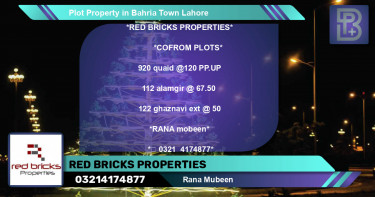 Residential Plot for Sale in Bahria Town, Lahore - (BP-55314)