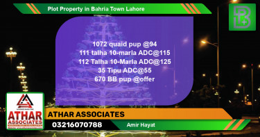 Residential Plot for Sale in Bahria Town, Lahore - (BP-55349)