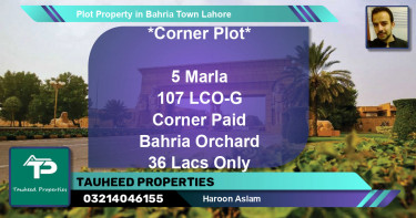 Residential Plot for Sale in Bahria Town, Lahore - (BP-55354)