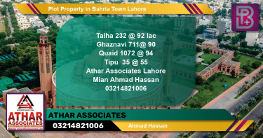 Residential Plot for Sale in Bahria Town, Lahore - (BP-55357)