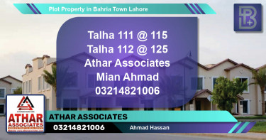 Residential Plot for Sale in Bahria Town, Lahore - (BP-55359)