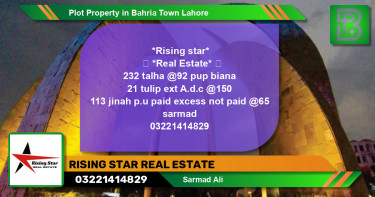 Residential Plot for Sale in Bahria Town, Lahore - (BP-55362)