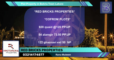 Residential Plot for Sale in Bahria Town, Lahore - (BP-55383)