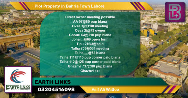 Residential Plot for Sale in Bahria Town, Lahore - (BP-55396)