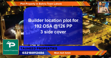 Residential Plot for Sale in Bahria Town, Lahore - (BP-55404)