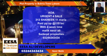Residential Plot for Sale in Bahria Town, Lahore - (BP-55434)