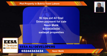 Residential Plot for Sale in Bahria Town, Lahore - (BP-55435)