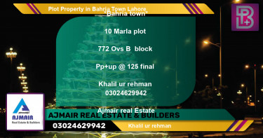 Residential Plot for Sale in Bahria Town, Lahore - (BP-55465)