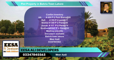 Residential Plot for Sale in Bahria Town, Lahore - (BP-55486)