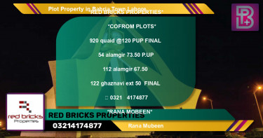 Residential Plot for Sale in Bahria Town, Lahore - (BP-55510)