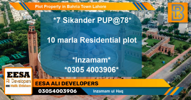 Residential Plot for Sale in Bahria Town, Lahore - (BP-55522)