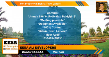 Residential Plot for Sale in Bahria Town, Lahore - (BP-55662)