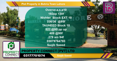 Residential Plot for Sale in Bahria Town, Lahore - (BP-56384)