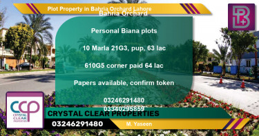 Residential Plot for Sale in Bahria Orchard, Lahore - (BP-56539)