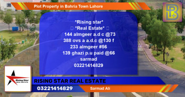 Residential Plot for Sale in Bahria Town, Lahore - (BP-56556)