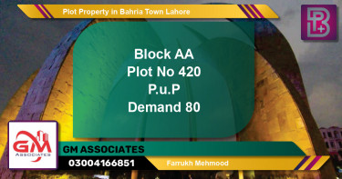 Residential Plot for Sale in Bahria Town, Lahore - (BP-56564)