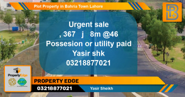 Residential Plot for Sale in Bahria Town, Lahore - (BP-56567)