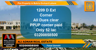 Residential Plot for Sale in Bahria Orchard, Lahore - (BP-56589)