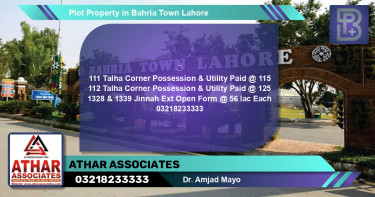Residential Plot for Sale in Bahria Town, Lahore - (BP-56594)