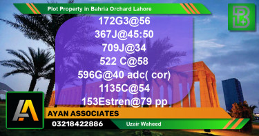 Residential Plot for Sale in Bahria Orchard, Lahore - (BP-56600)