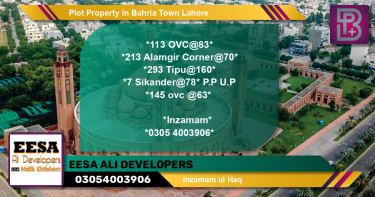 Residential Plot for Sale in Bahria Town, Lahore - (BP-56605)