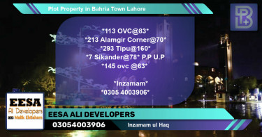 Residential Plot for Sale in Bahria Town, Lahore - (BP-56607)