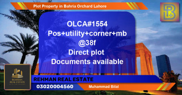 Residential Plot for Sale in Bahria Orchard, Lahore - (BP-56610)
