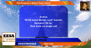 Residential Plot for Sale in Bahria Town, Lahore - (BP-56620)