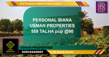 Residential Plot for Sale in Bahria Town, Lahore - (BP-56640)