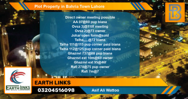 Residential Plot for Sale in Bahria Town, Lahore - (BP-56641)