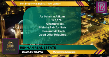 Residential Plot for Sale in Bahria Town, Lahore - (BP-56656)