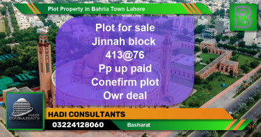 Residential Plot for Sale in Bahria Town, Lahore - (BP-56660)