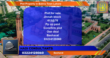 Residential Plot for Sale in Bahria Town, Lahore - (BP-56672)