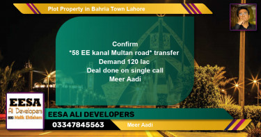 Residential Plot for Sale in Bahria Town, Lahore - (BP-56734)
