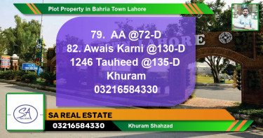 Residential Plot for Sale in Bahria Town, Lahore - (BP-56747)