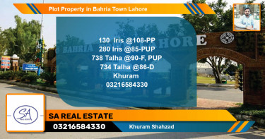 Residential Plot for Sale in Bahria Town, Lahore - (BP-56749)