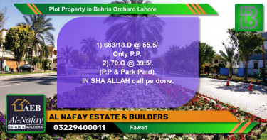 Residential Plot for Sale in Bahria Orchard, Lahore - (BP-56759)